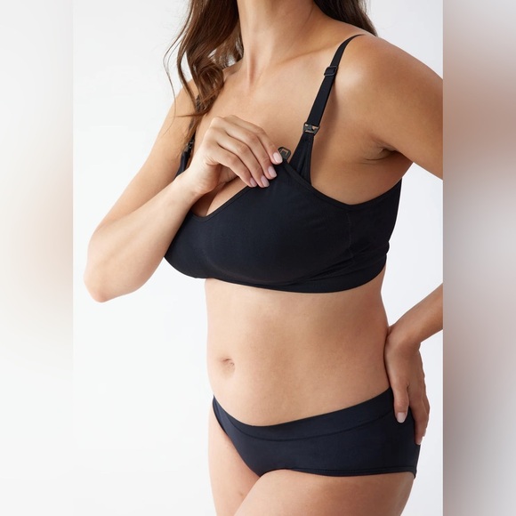 Isabel Maternity Seamless Black Nursing + Pumping Bra size small - Picture 5 of 8